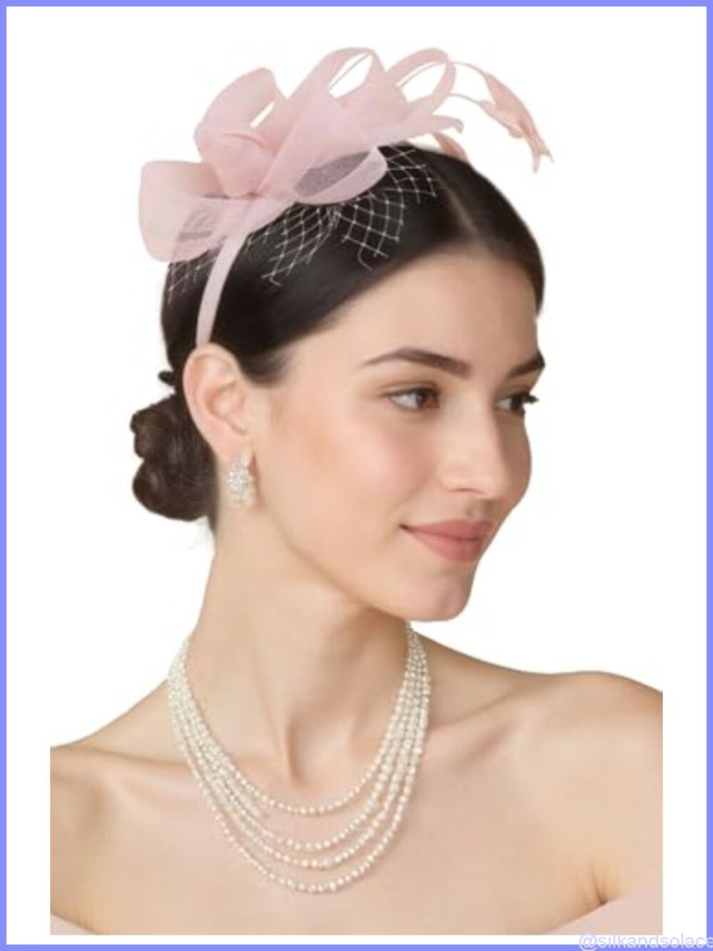 BABEYOND Fascinators Headband for Women Tea Party Tulle Feather Ribbon Hat